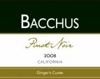 Bacchus - Pinot Noir Gingers Cuvee California 2021 (750ml)