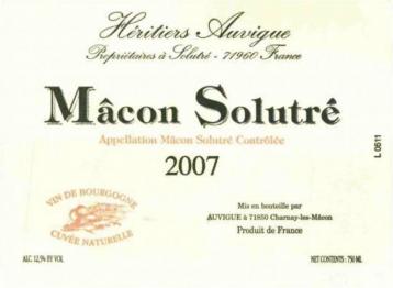 Domaine Auvigue - Macon-Solutre 2019 (750ml) (750ml)