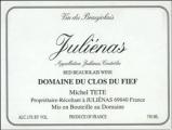 Michel T�te - Juli�nas Domaine du Clos du Fief 2020 (750ml)