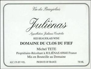 Michel Tte - Julinas Domaine du Clos du Fief 2022 (750ml) (750ml)