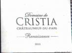 Domaine de Cristia - Ch�teauneuf-du-Pape 'Cuv�e Renaissance' 2018 (750)